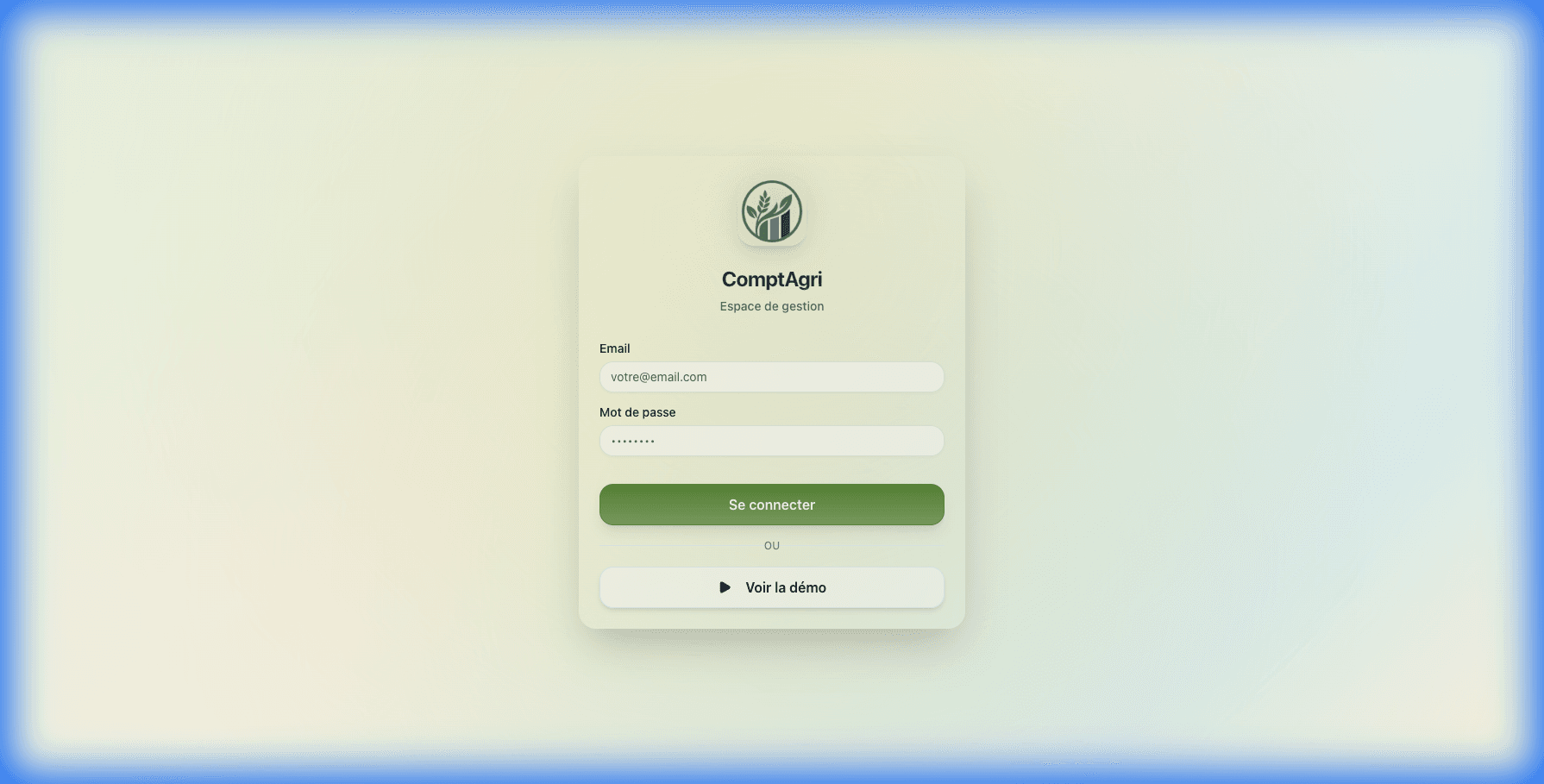 Aperçu de l’application ComptAgri